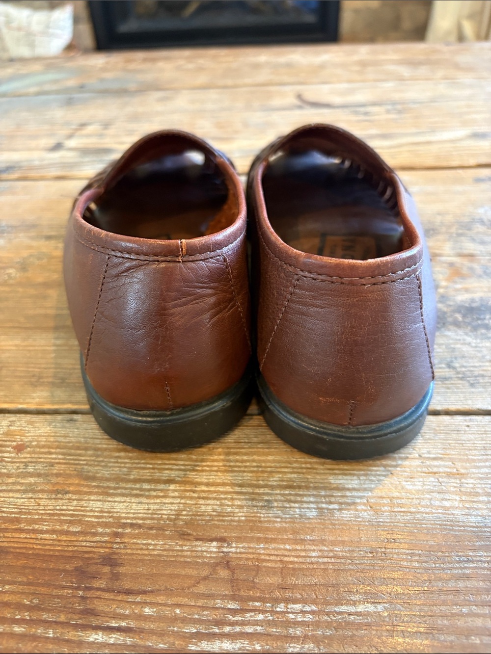 Vintage Arizona Jean Company Woven Leather Huarache Loafers - Picture 5 of 8